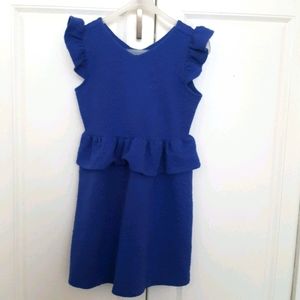 Janie and Jack Blue Quilted Dress 5T
